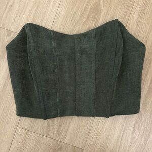 Dark Green Women's Crop Top